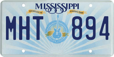 MS license plate MHT894
