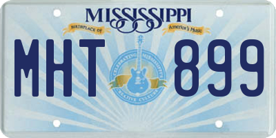 MS license plate MHT899