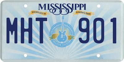MS license plate MHT901