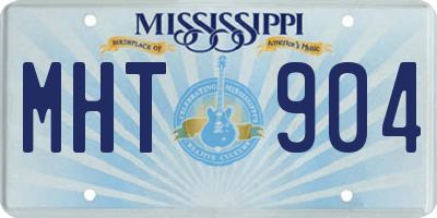 MS license plate MHT904