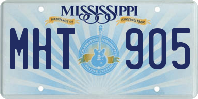 MS license plate MHT905