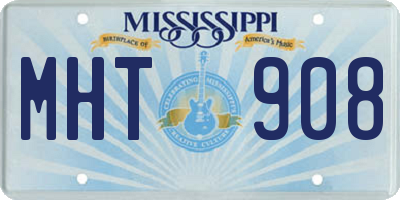 MS license plate MHT908