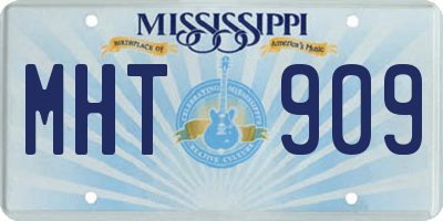 MS license plate MHT909