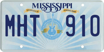 MS license plate MHT910