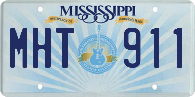 MS license plate MHT911