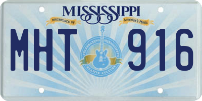 MS license plate MHT916