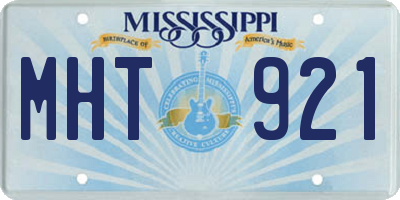 MS license plate MHT921