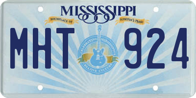 MS license plate MHT924