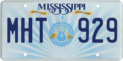 MS license plate MHT929