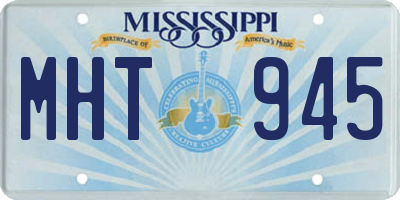 MS license plate MHT945