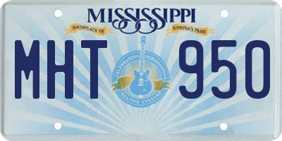 MS license plate MHT950