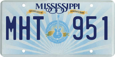 MS license plate MHT951