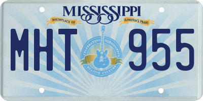 MS license plate MHT955
