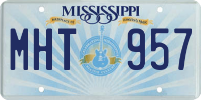 MS license plate MHT957