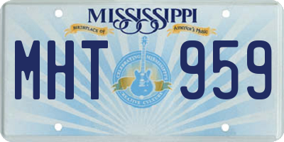 MS license plate MHT959
