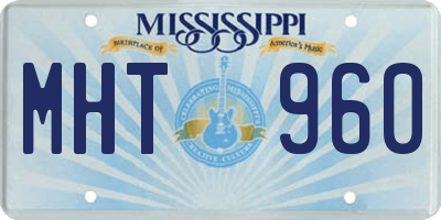 MS license plate MHT960