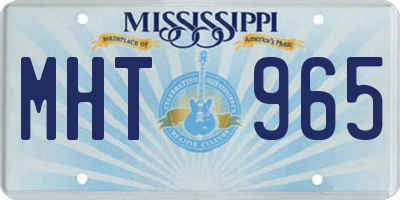 MS license plate MHT965