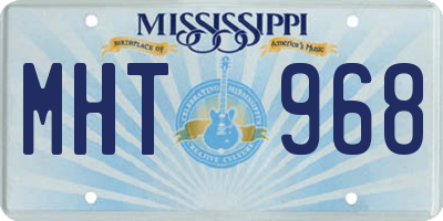 MS license plate MHT968