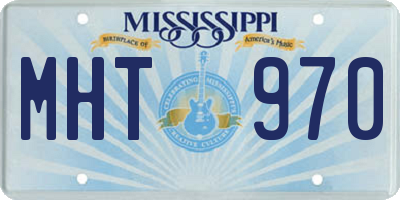 MS license plate MHT970
