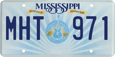 MS license plate MHT971