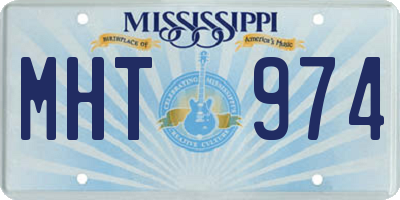 MS license plate MHT974
