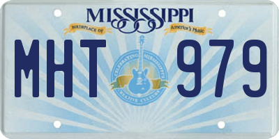 MS license plate MHT979