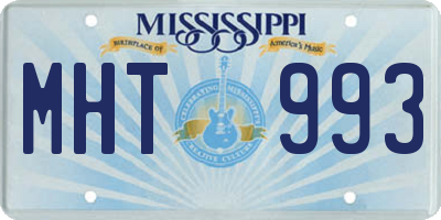 MS license plate MHT993