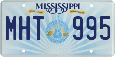 MS license plate MHT995