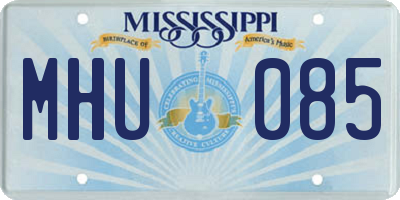 MS license plate MHU085