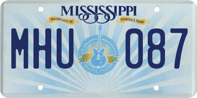 MS license plate MHU087