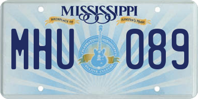 MS license plate MHU089