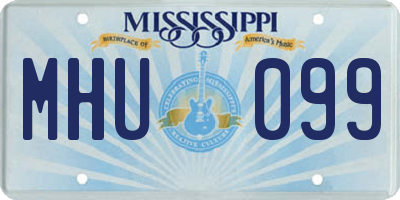 MS license plate MHU099