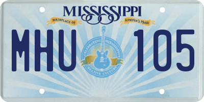 MS license plate MHU105