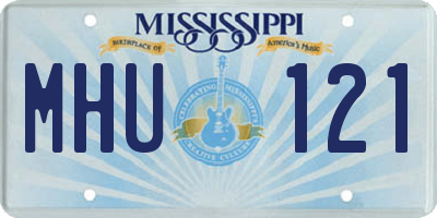 MS license plate MHU121