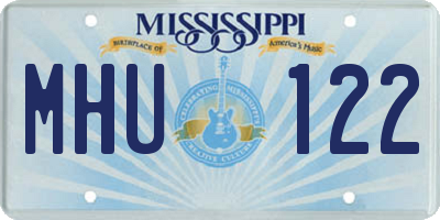 MS license plate MHU122