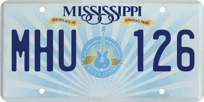 MS license plate MHU126