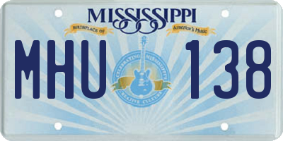 MS license plate MHU138