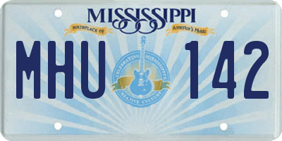 MS license plate MHU142