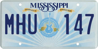 MS license plate MHU147