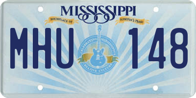 MS license plate MHU148
