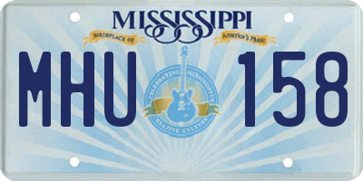 MS license plate MHU158