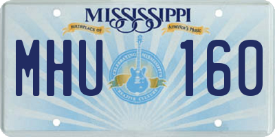 MS license plate MHU160