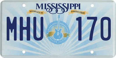 MS license plate MHU170