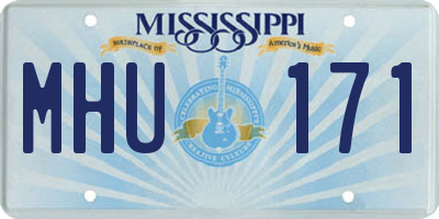 MS license plate MHU171