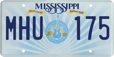 MS license plate MHU175
