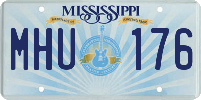 MS license plate MHU176