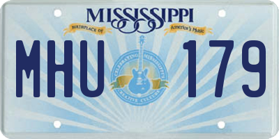 MS license plate MHU179
