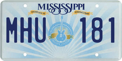 MS license plate MHU181
