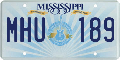 MS license plate MHU189