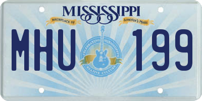 MS license plate MHU199